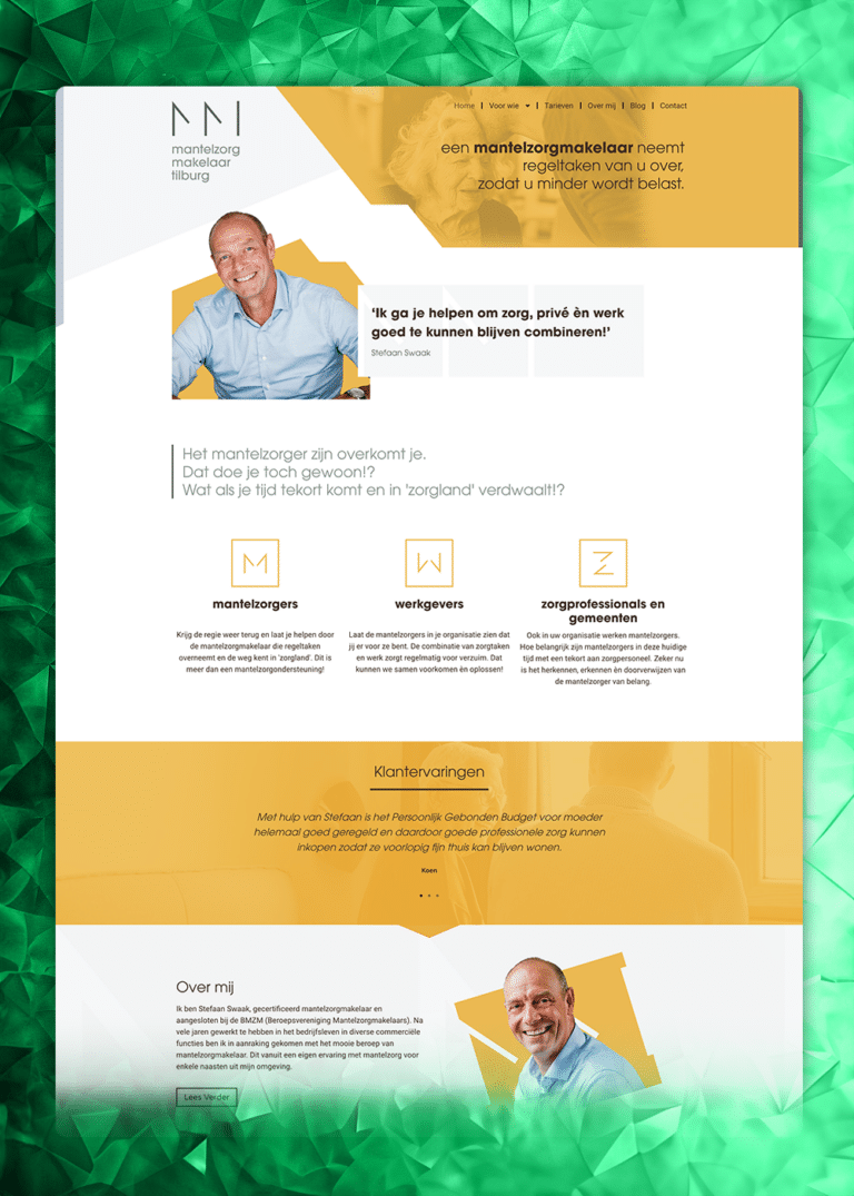 Screenshot website mantelzorgmakelaar Tilburg